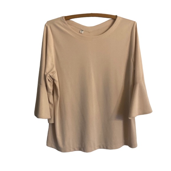 Belle Sleeve Nude/ Pink Top - Picture 3 of 3